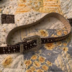 Sparkle cow hide belt